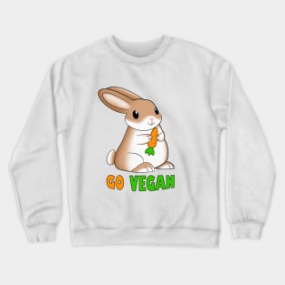 Go vegan cute bunny Crewneck Sweatshirt